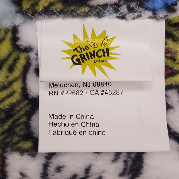 Dr. Seuss The Grinch Christmas Plush Throw Blanket 50" x 70" Super Soft Kids - Picture 8 of 10